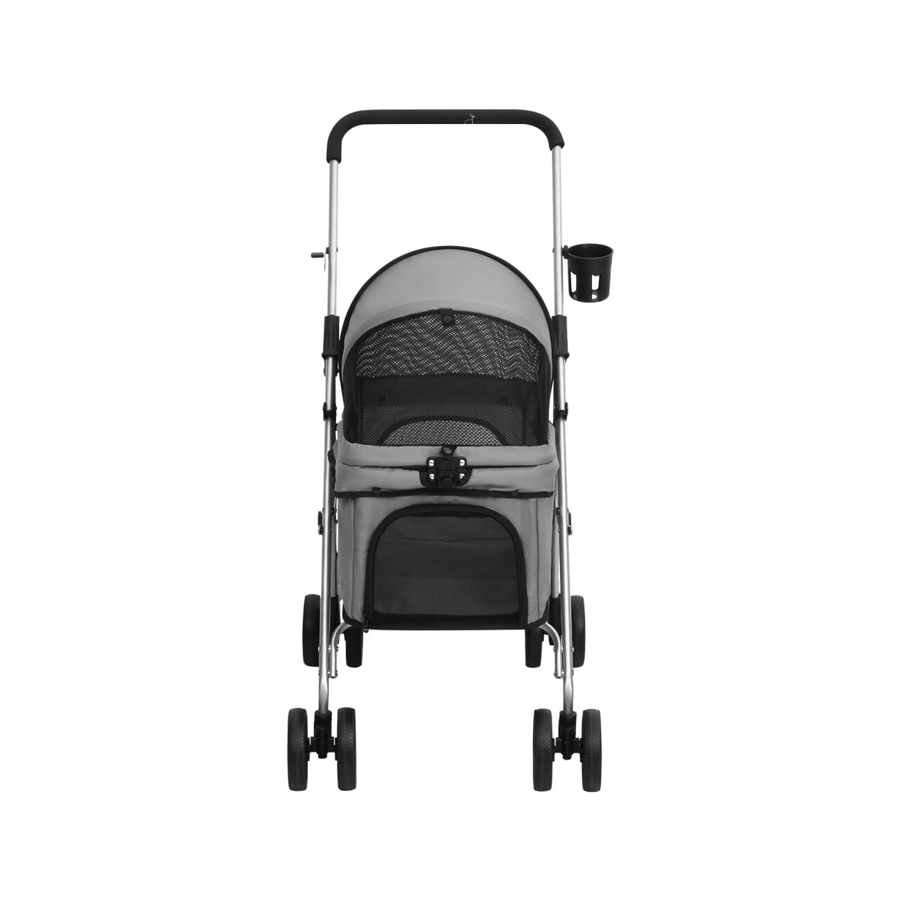 VidaXL Hundewagen - Faltbar (76x50x100) grau