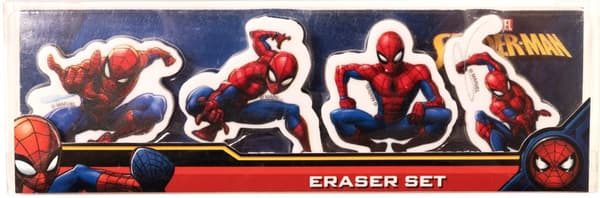 Spiderman Viskelær 4-pakning