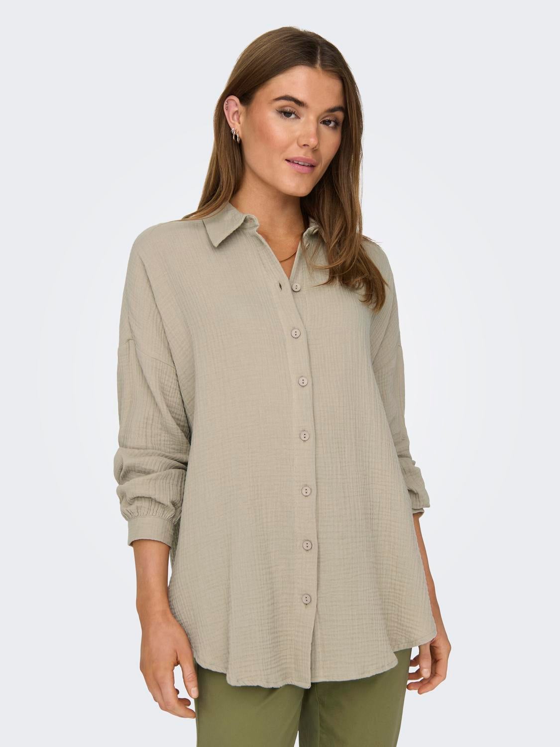 ONLTHYRA Hemd Oxford Tan