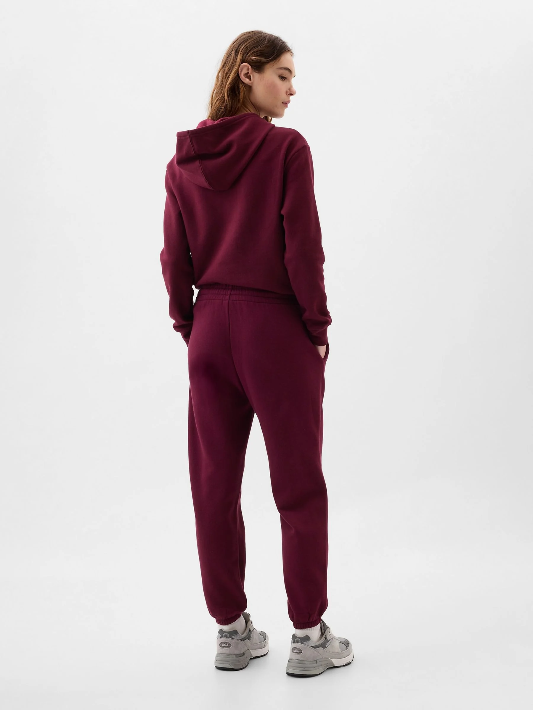 Rood - Gap joggingbroek met logo en rechte pijpen