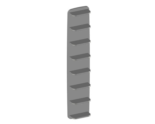 Devo Ovale Hangplank BxHxD 34x165x13,8 cm Lichtgrijs