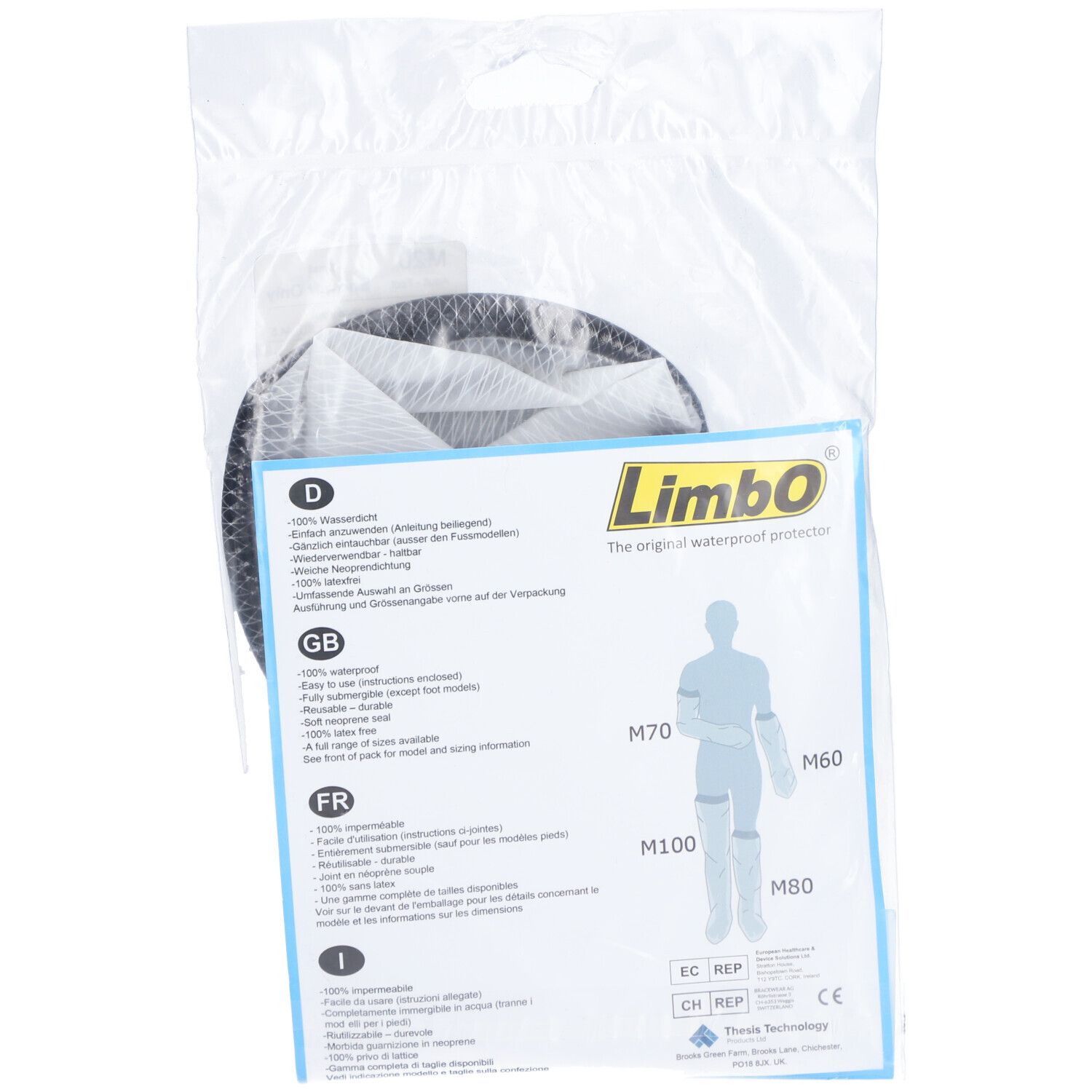 LIMBO Dusch- und Badeschutz Limbo für Gipsverbände, Mullverbände Fuß, für Erwachsene