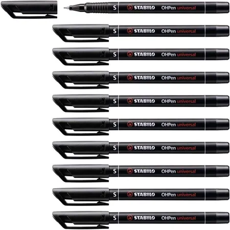 Folienstift - STABILO OHPen universal - permanent superfein - 10er Pack - schwarz