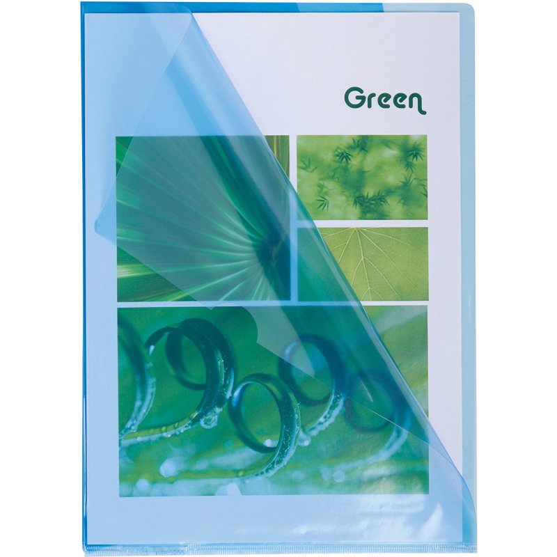 Chemise coin plastique Exacompta  A4 PVC 13/100e transparente - Paquet de 10