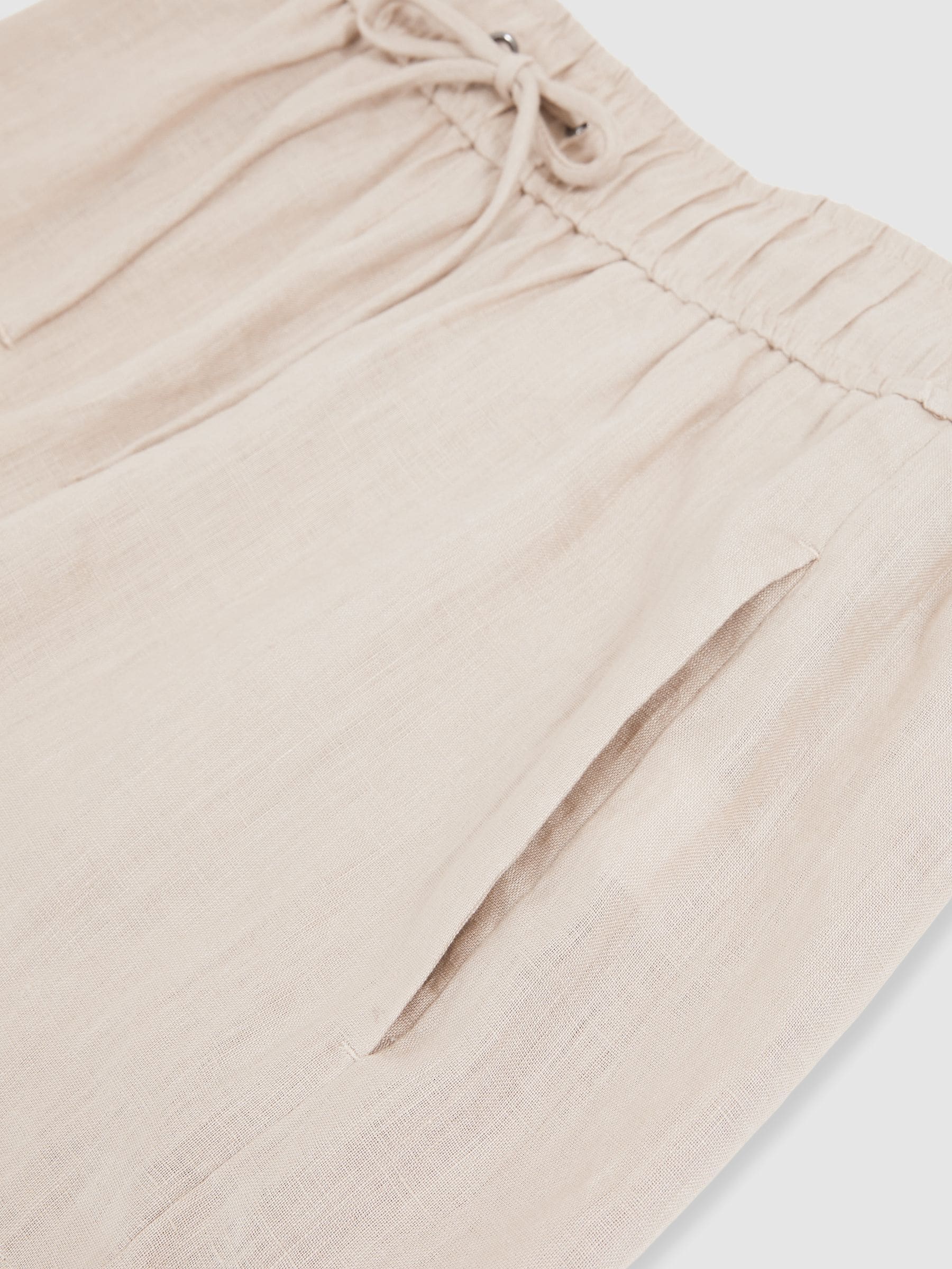 Reiss Willow linnen-mix trekkoordshorts