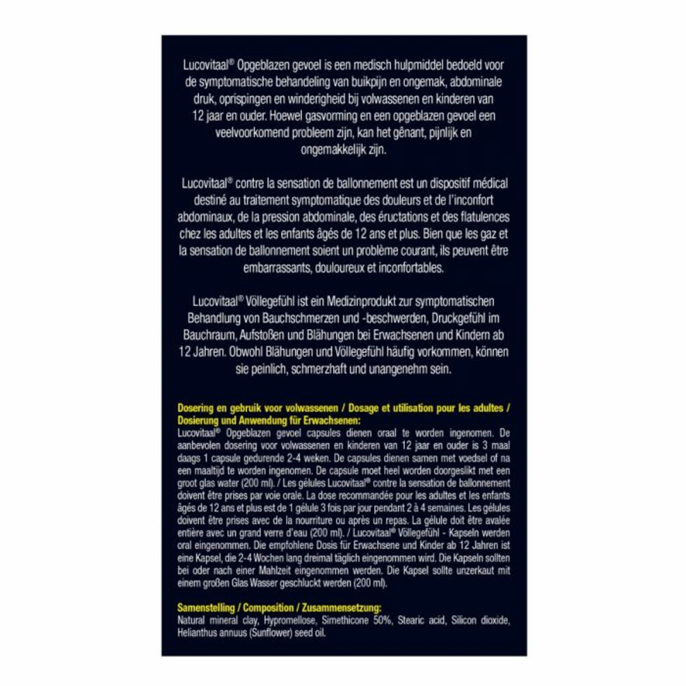 Lucovitaal Opgeblazen Gevoel 30 capsules