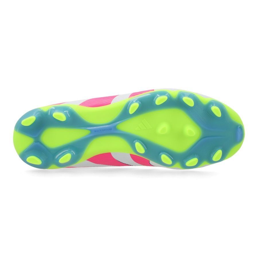 adidas Predator League MG Celestial Victory - Blanc/Lucid Pink/Lucid Lemon Enfant