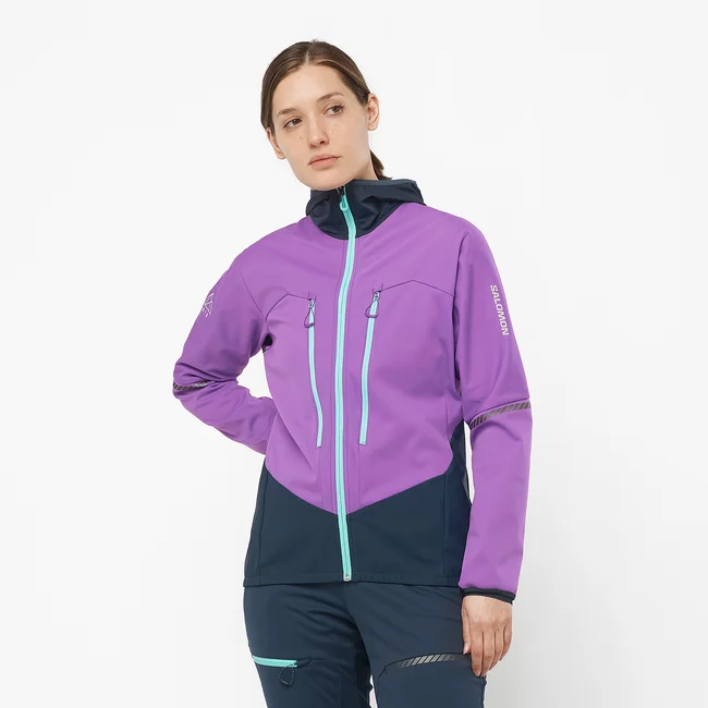 MTN  Windjacke mit Kapuze durchgehendem Reißverschluss Damen