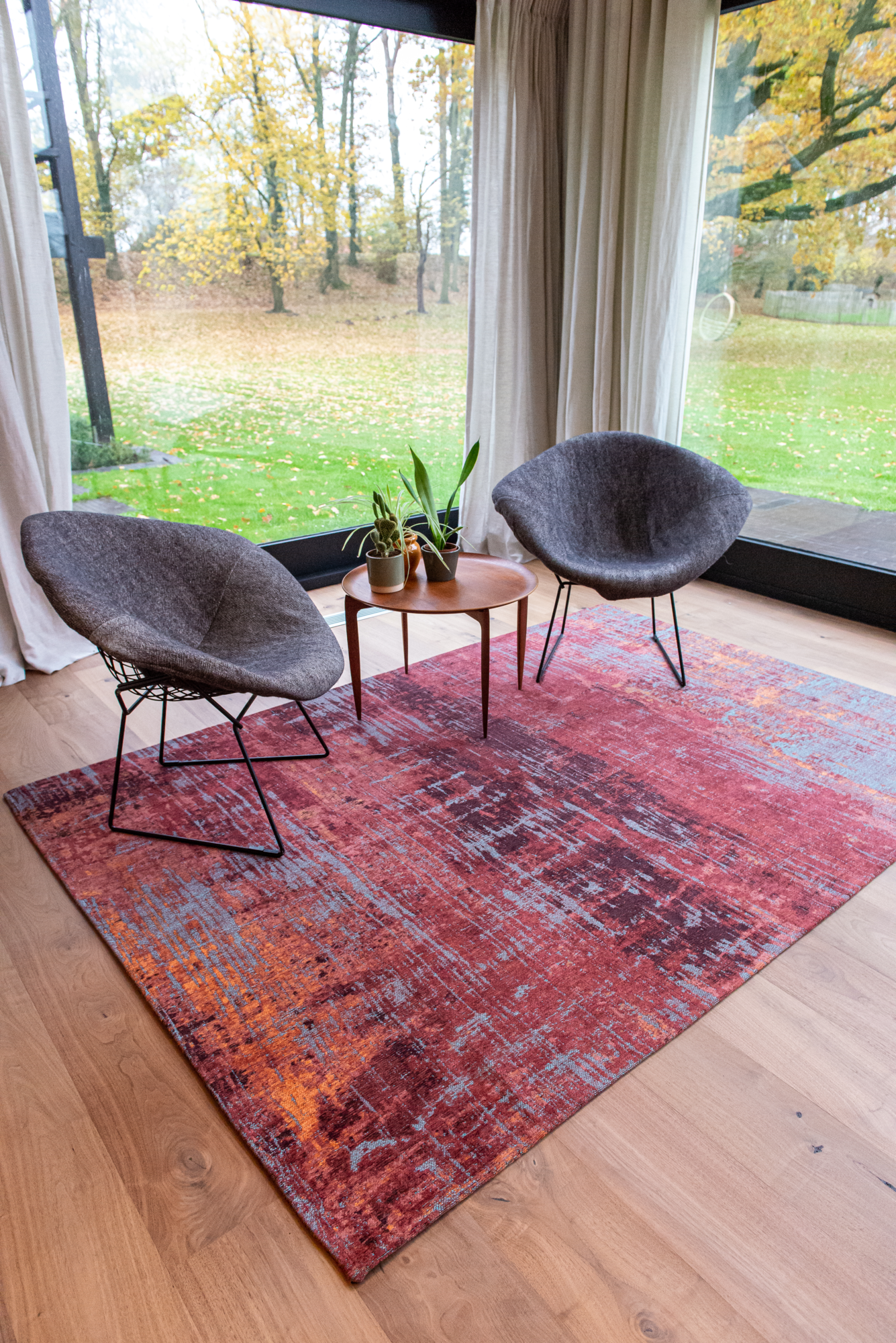 Ecorugs vloerkleed Streaks rood 140x200 cm