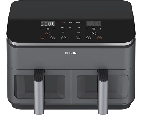 Cosori Dual Basket Airfryer, 8,5L Black