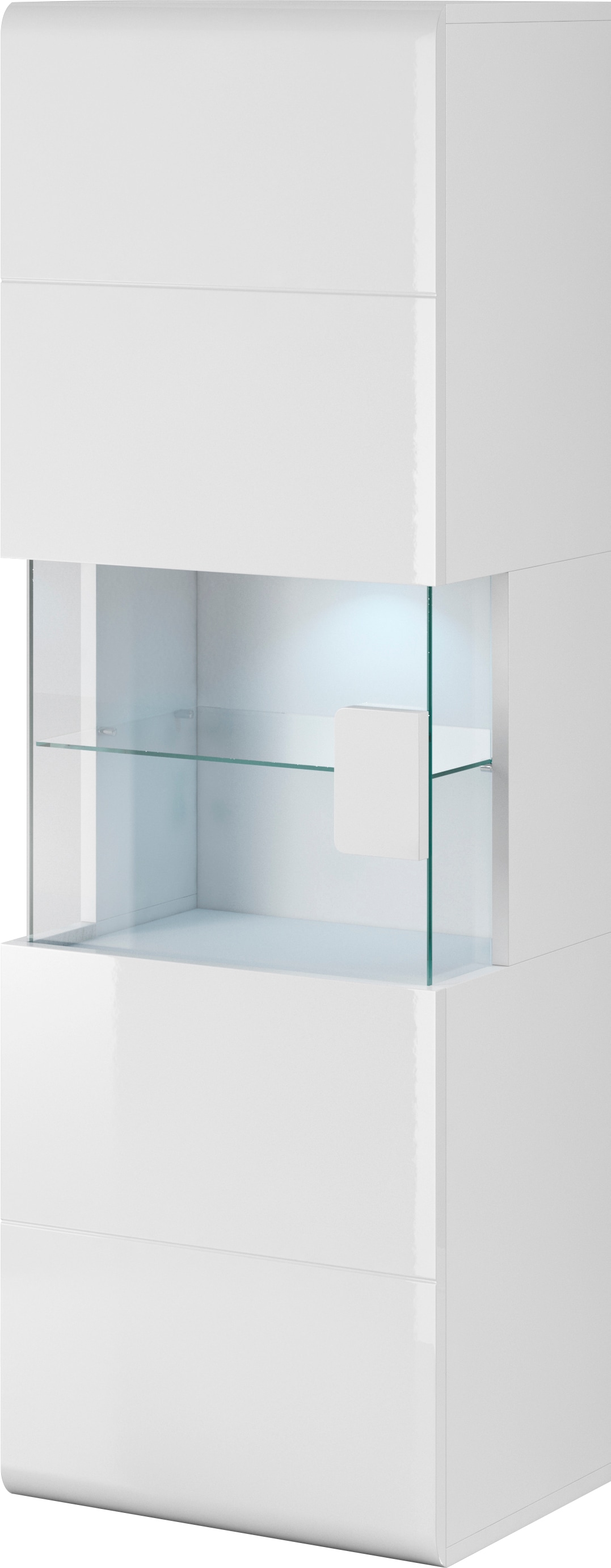 INOSIGN Hängevitrine »Toledo,Höhe 159 cm trendige Glasvitrine mit dekorative MDF-Front« Vitrine mit Glasfront, ohne Beleuchtung, viel Stauraum, hochglanz
