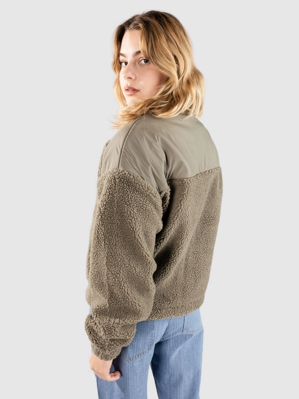 Urban Classics Sherpa Mix Jacket palegreen