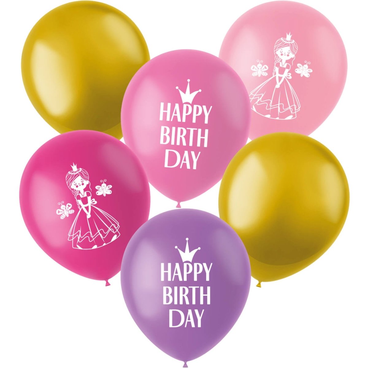 Prinsessen Ballonnen 33cm 6st