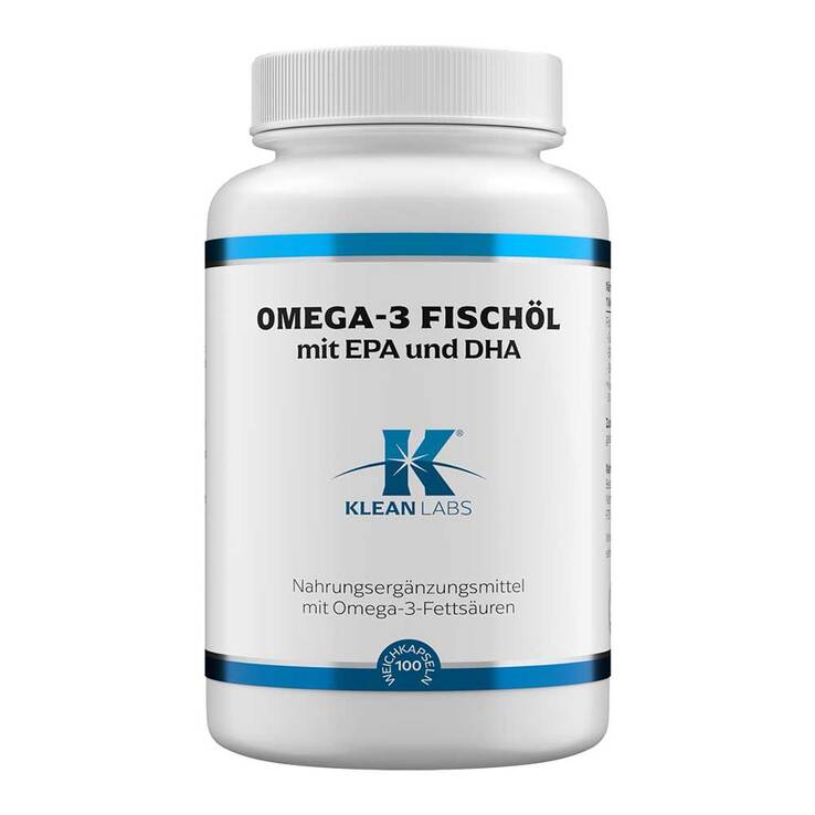 Omega-3 Fischöl 1200 mg mit EPA und DHA Klean Labs, 100 St