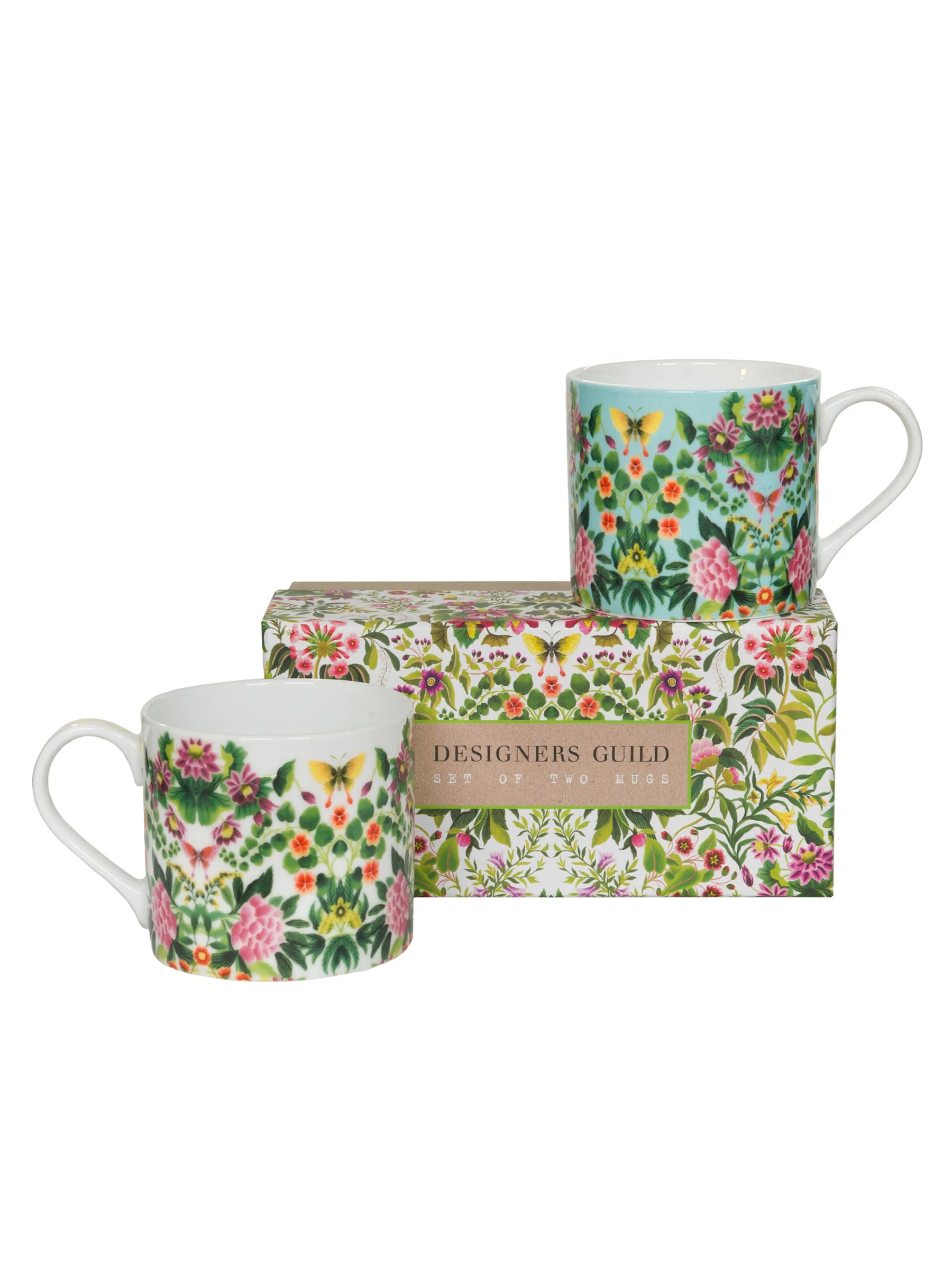 Designers Guild set van 4 Ikebana Damask mokken