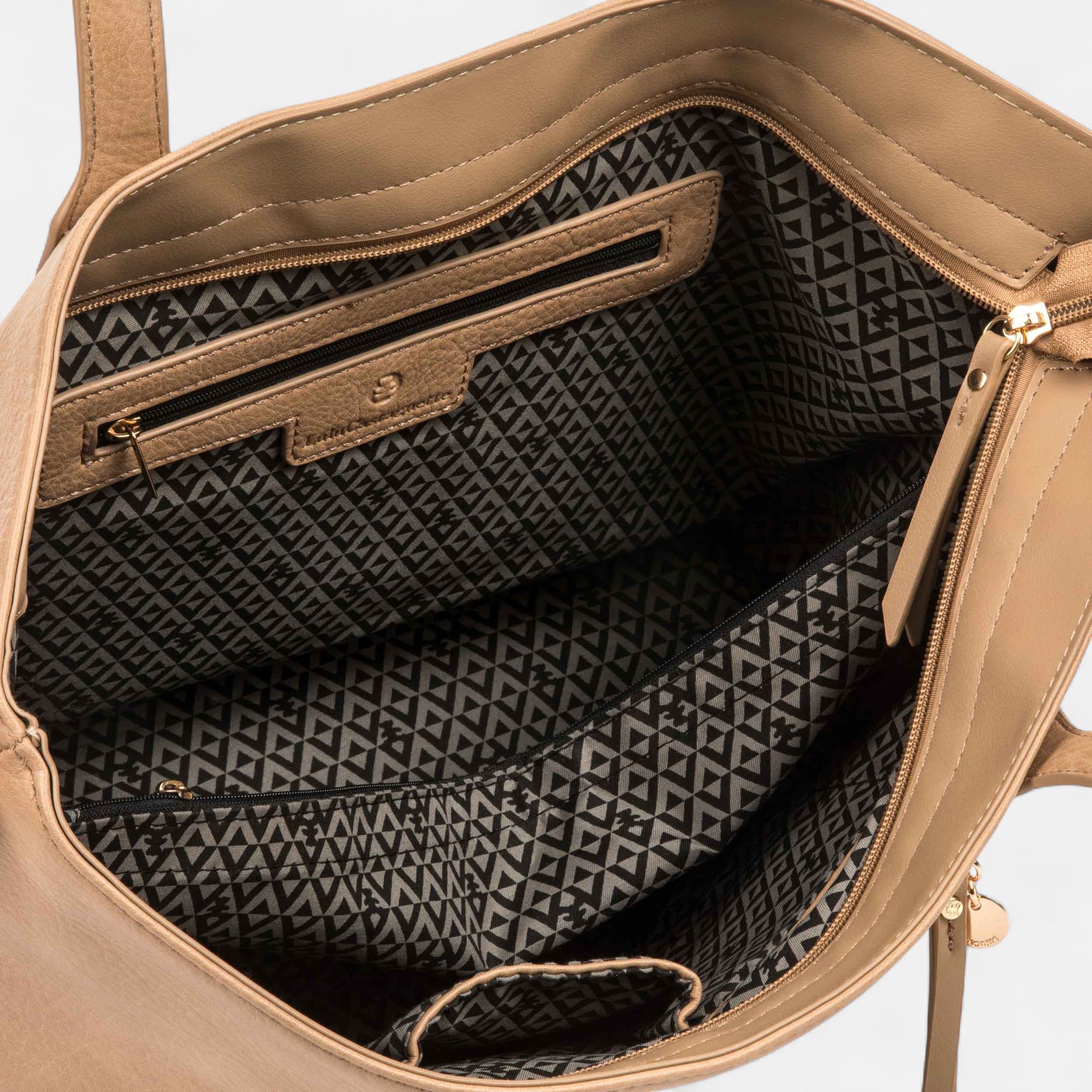 Sac de shopping beige