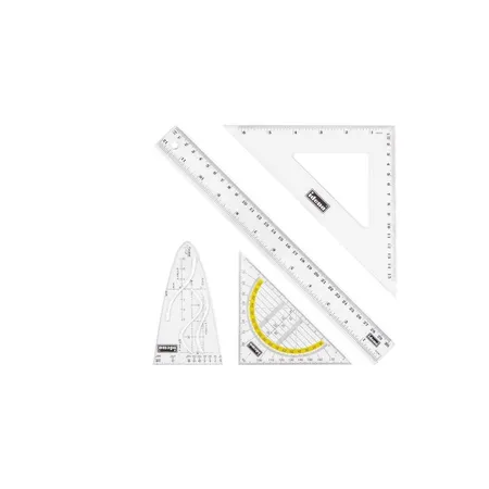 Idena Geometrie-Set, 4-teilig, transparent