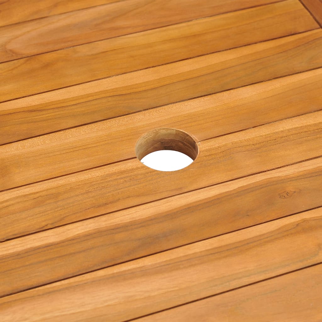 Ensemble à dîner de jardin 5 pcs bois de teck massif