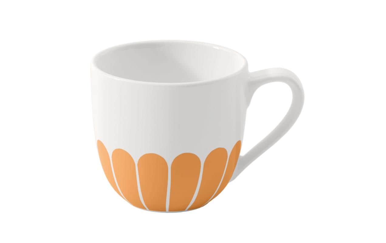 Espressotasse Fleur 70 ml, 6 Stück, Gelb<br>Tasse aus hochwertigem Porzellan