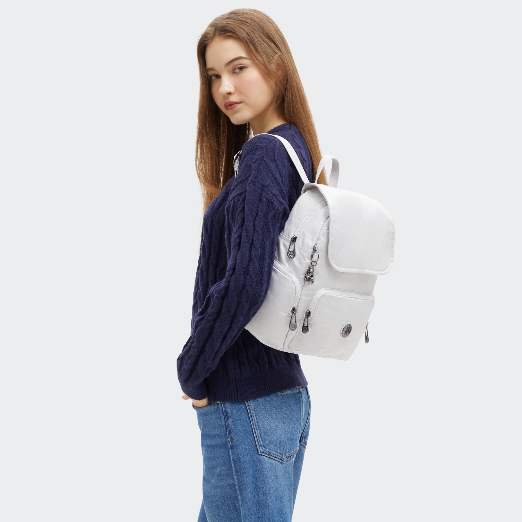 CITY ZIP S Petit sac à dos avec bretelles ajustables - Silver Night