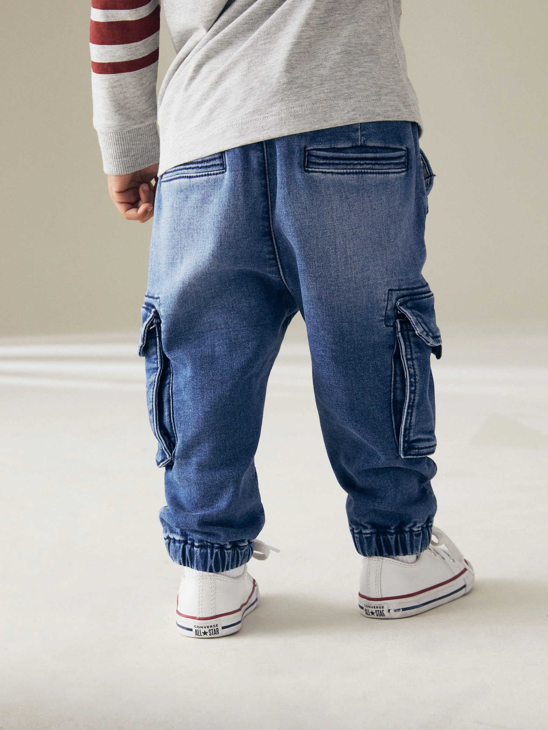 Normaal blauw - Comfortabele cargojeans (3 mnd-7 jr)