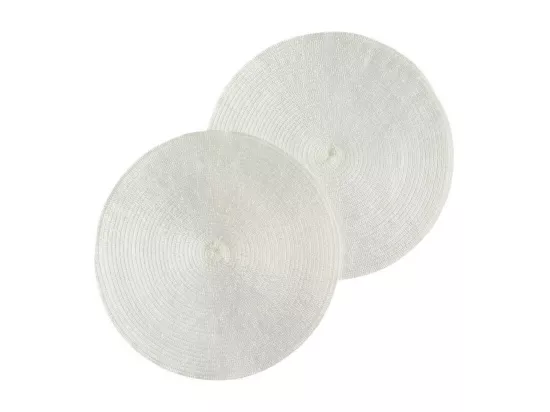 Ensemble De Sous-Verres Décoratifs Glitter Blanc Moyen 38