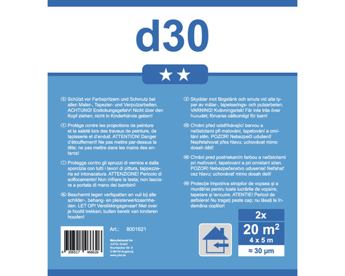 Zeildoek D30 transparant 4x5m 2-pack