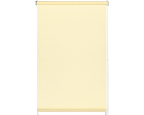 Klemrolgordijn met zijspanning, geen boren nodig, effen crème, 45x150 cm, inclusief klembeugels