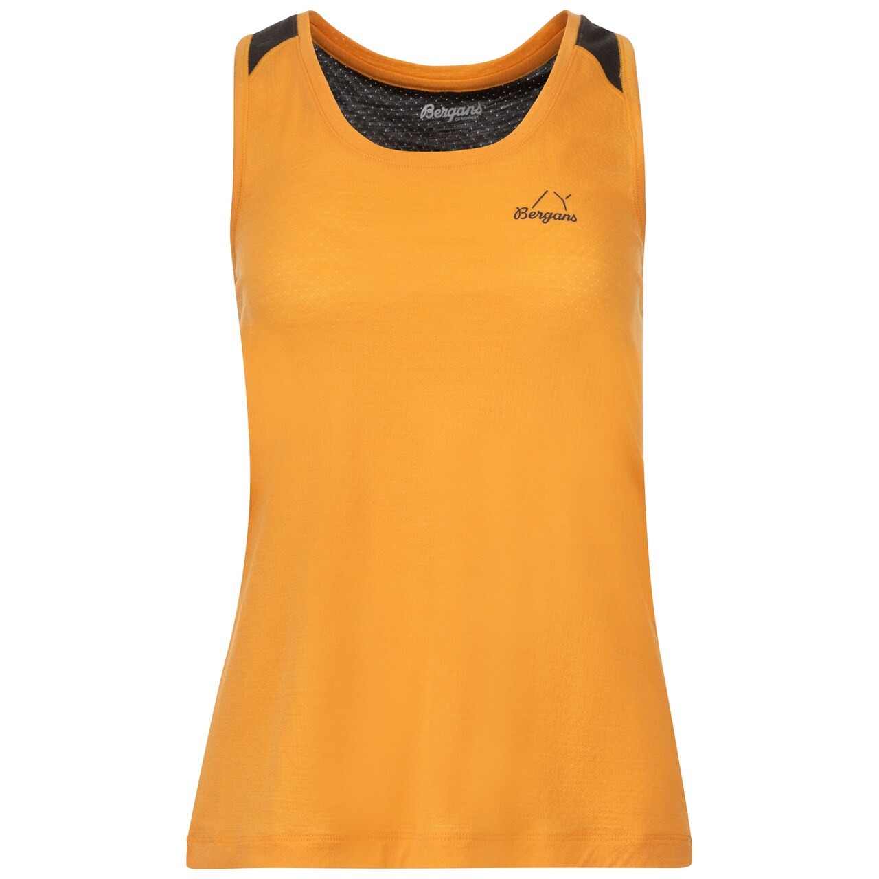 Y LightLine Merino Top Dame Mango Yellow/Dark Shadow Grey