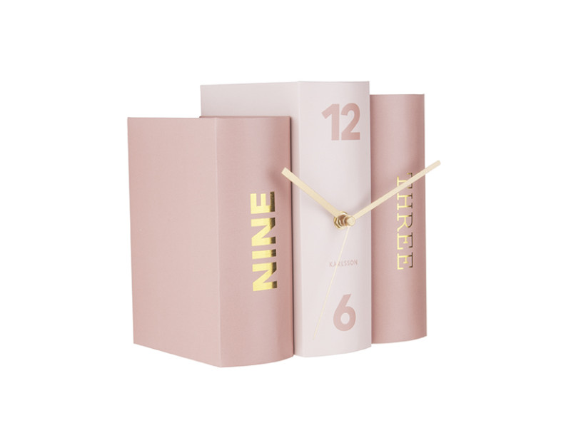 Table Clock Book KA5628 Grey