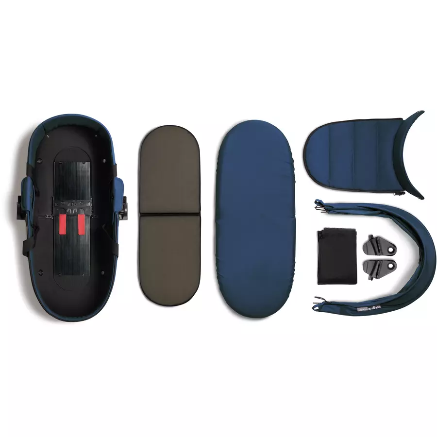 BABYZEN Kinderwagen YOYO2 0+ Black mit Liegewanne inkl. Textilset Air France Blue