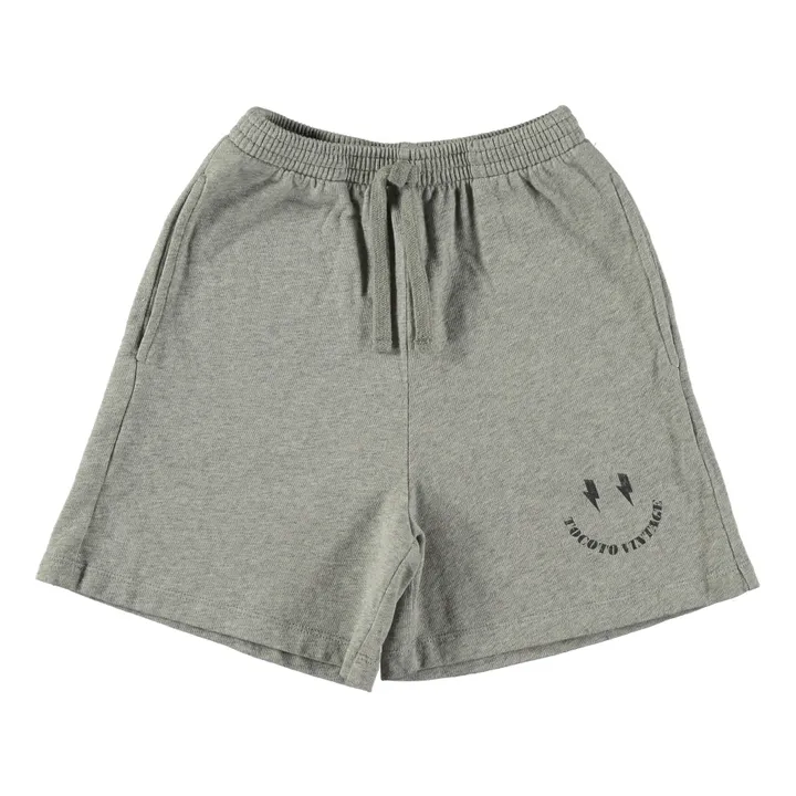 Tocoto Vintage Short Molleton Bio | Gris chiné