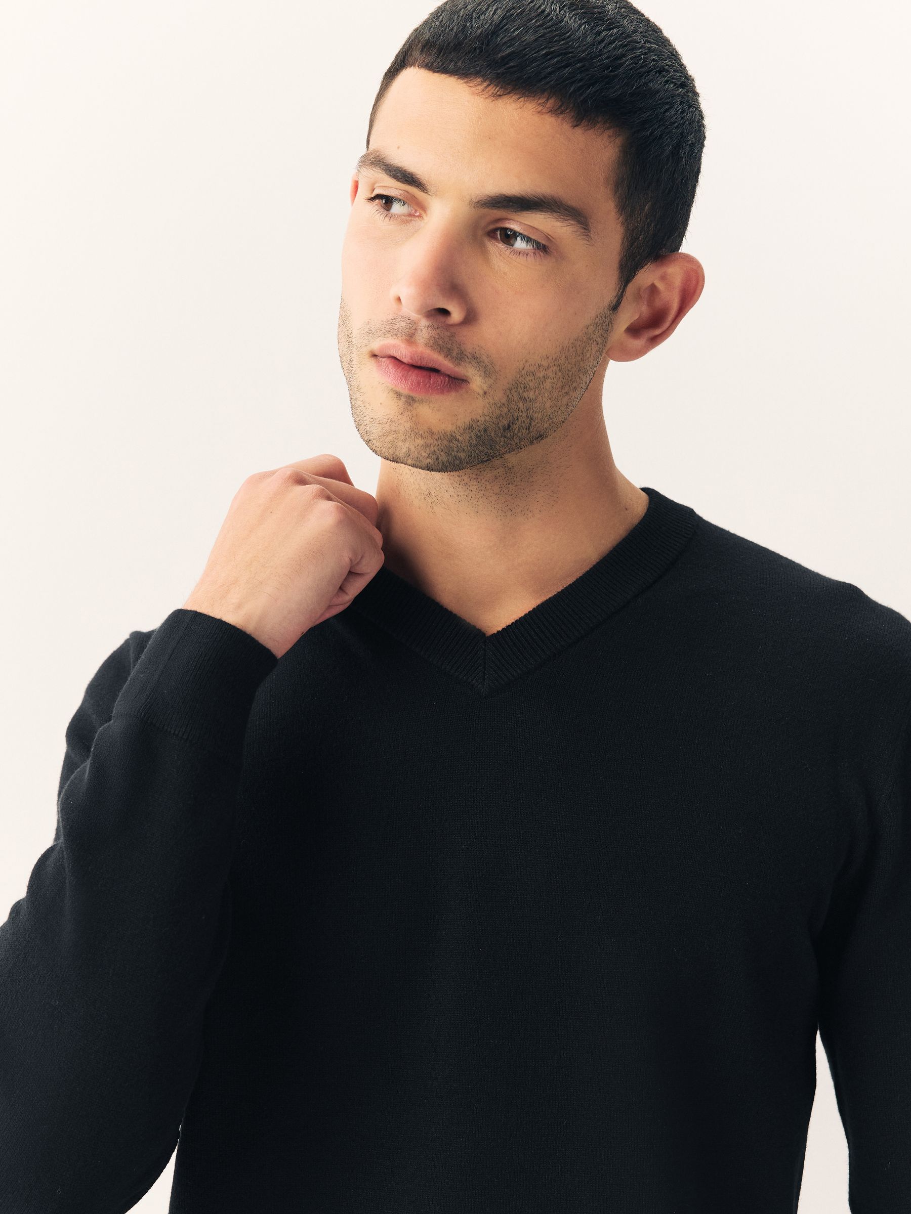 Zwart - Regular Fit Soft Touch V-Neck Jumpers 2 Pack