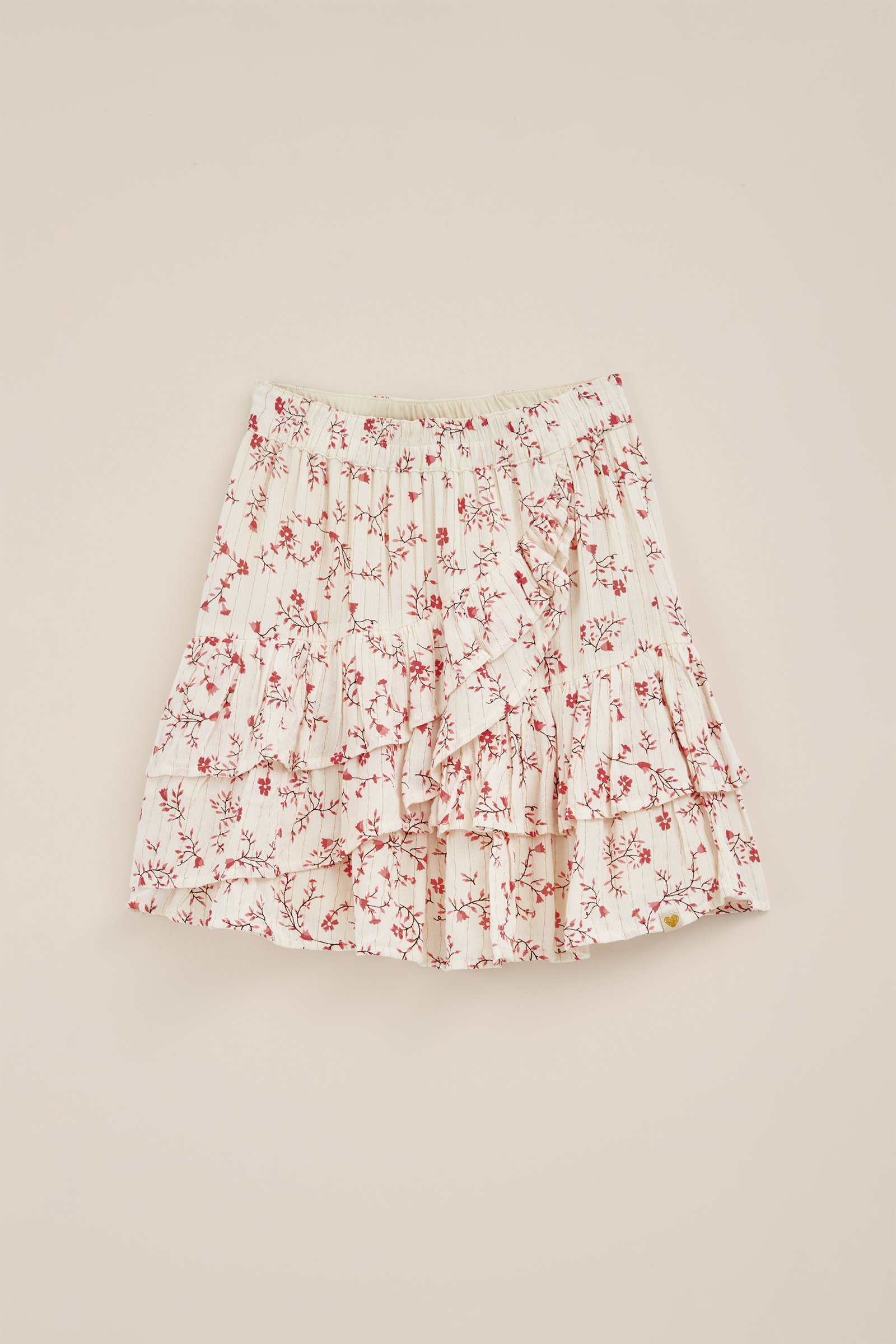 Meisjes rok met dessin WE Fashion Zalmroze