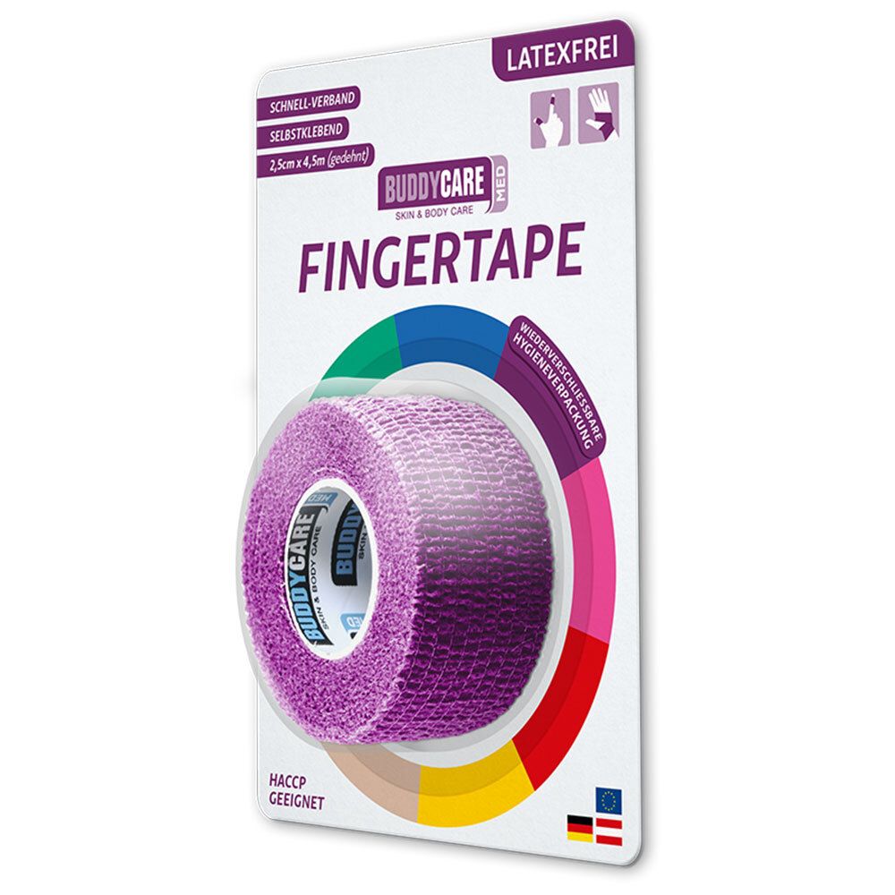 BUDDYCARE® MED Fingertape PURPUR 2,5cmx4,5m Latexfrei