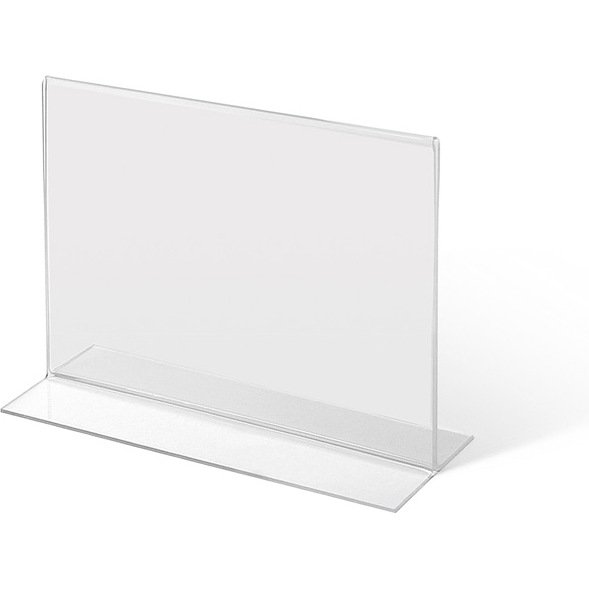 Présentoir de table double face T - Stand acrylique transparent