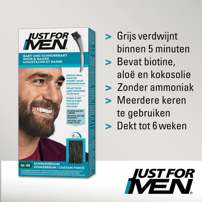 Just For Men Snor & Baard Donkerbruin M45