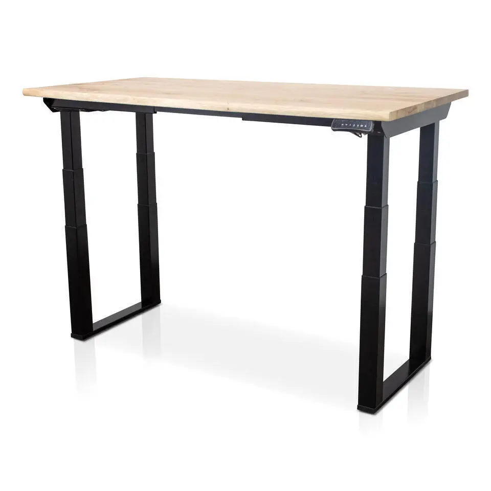 MRC PRO Solid zit-sta bureau massief boomstamblad 180x90 zwart NEN-EN527