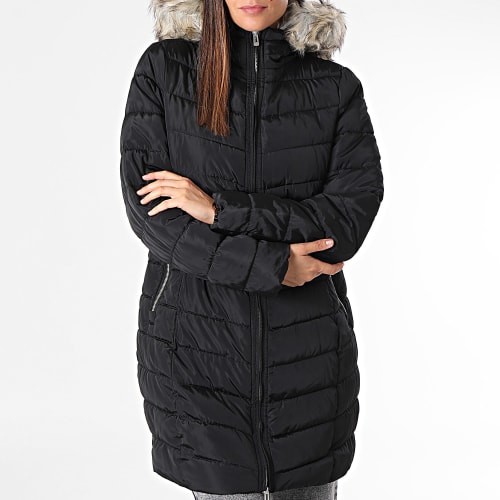 Doudoune Capuche Fourrure Femme Ellan Noir