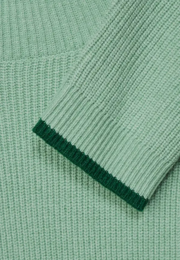 Rollkragenpullover - gentle green melange