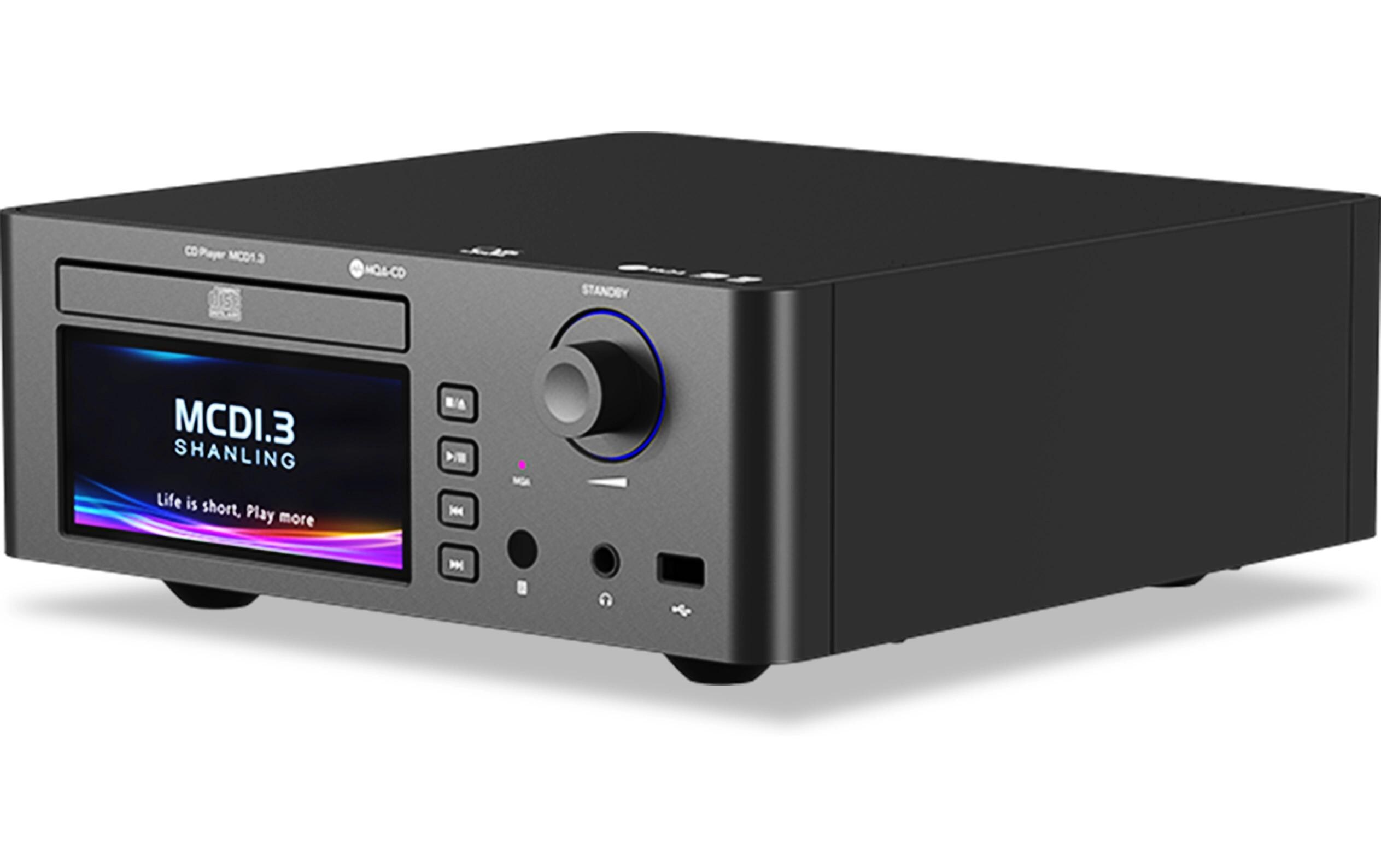 CD-Player MCD1.3 mit BT und WiFi Schwarz<br>Vielseitiger CD-Player, der neben der CD-Wiedergabe auch als Streaming-Client, Vorverstärker und DAC fungiert