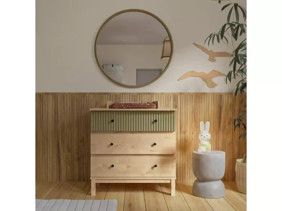 Commode à langer 3 tiroirs panneaux de fibres bois KIWI