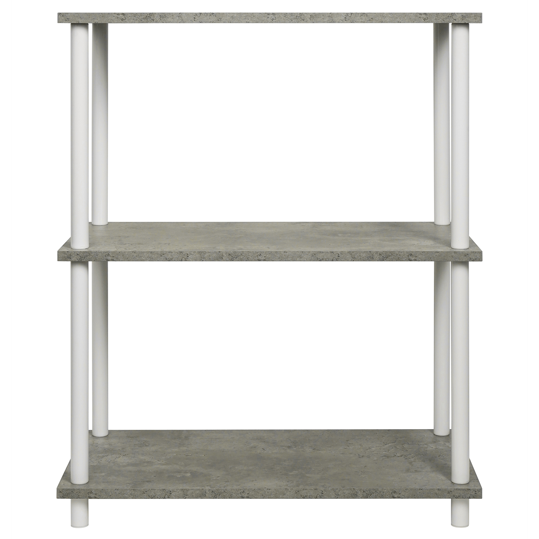 Bad-Standregal - Betonoptik - weiß - 76 cm