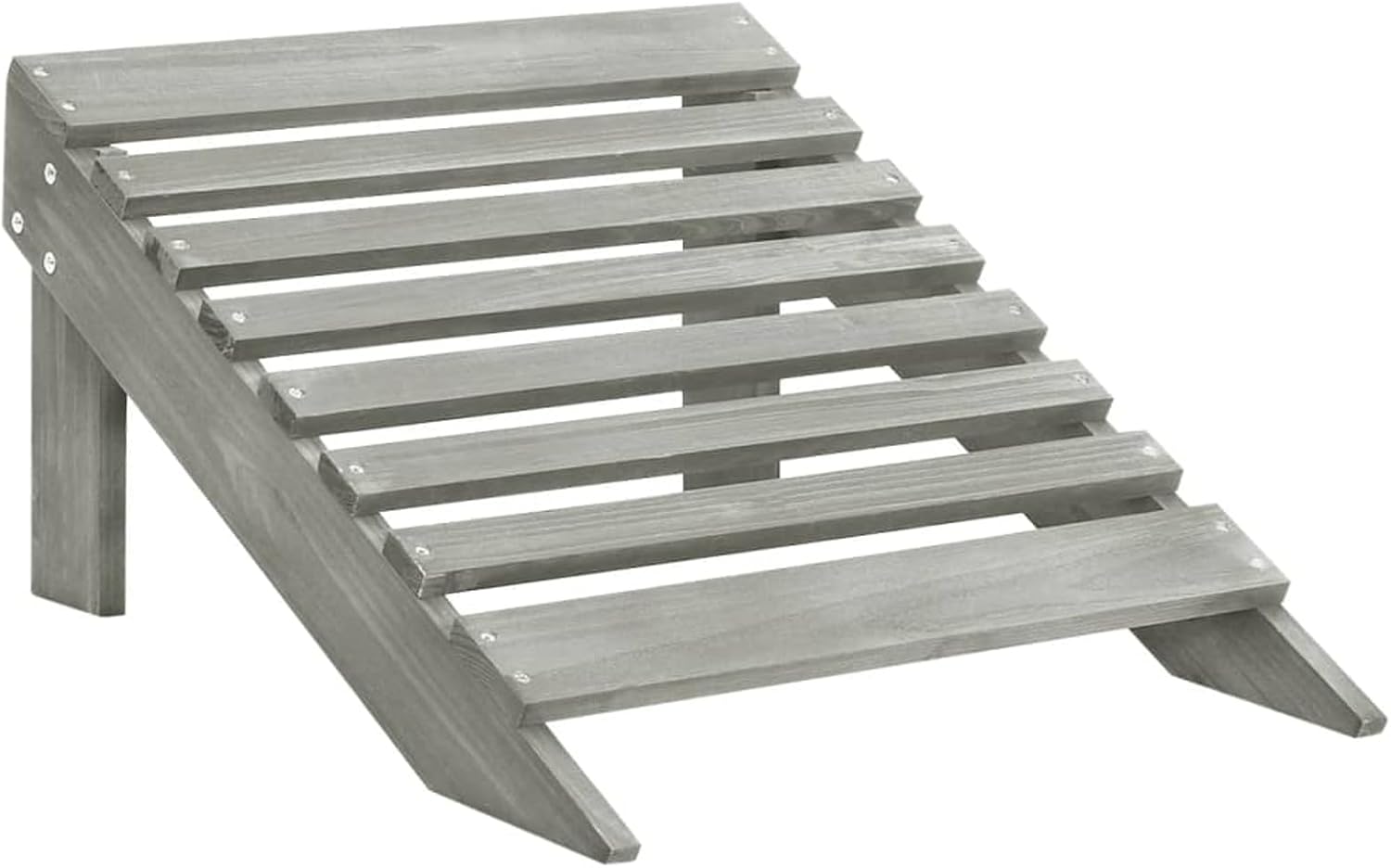 Gecheer Gartensessel mit Fußstütze Holz Grau, Gartenmöbel Stapelstuhl Balkonstühle für Outdoor Garten Café Camping45700