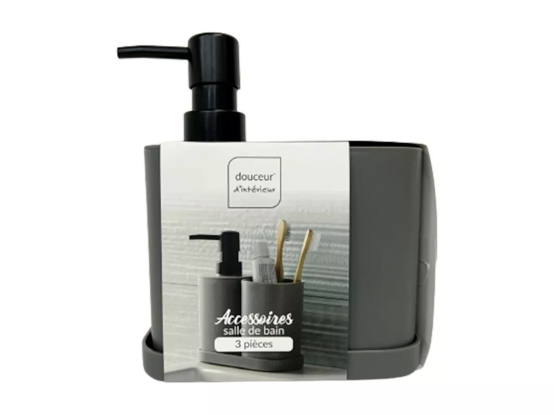 Set de 3 Accessoires Salle de Bain 