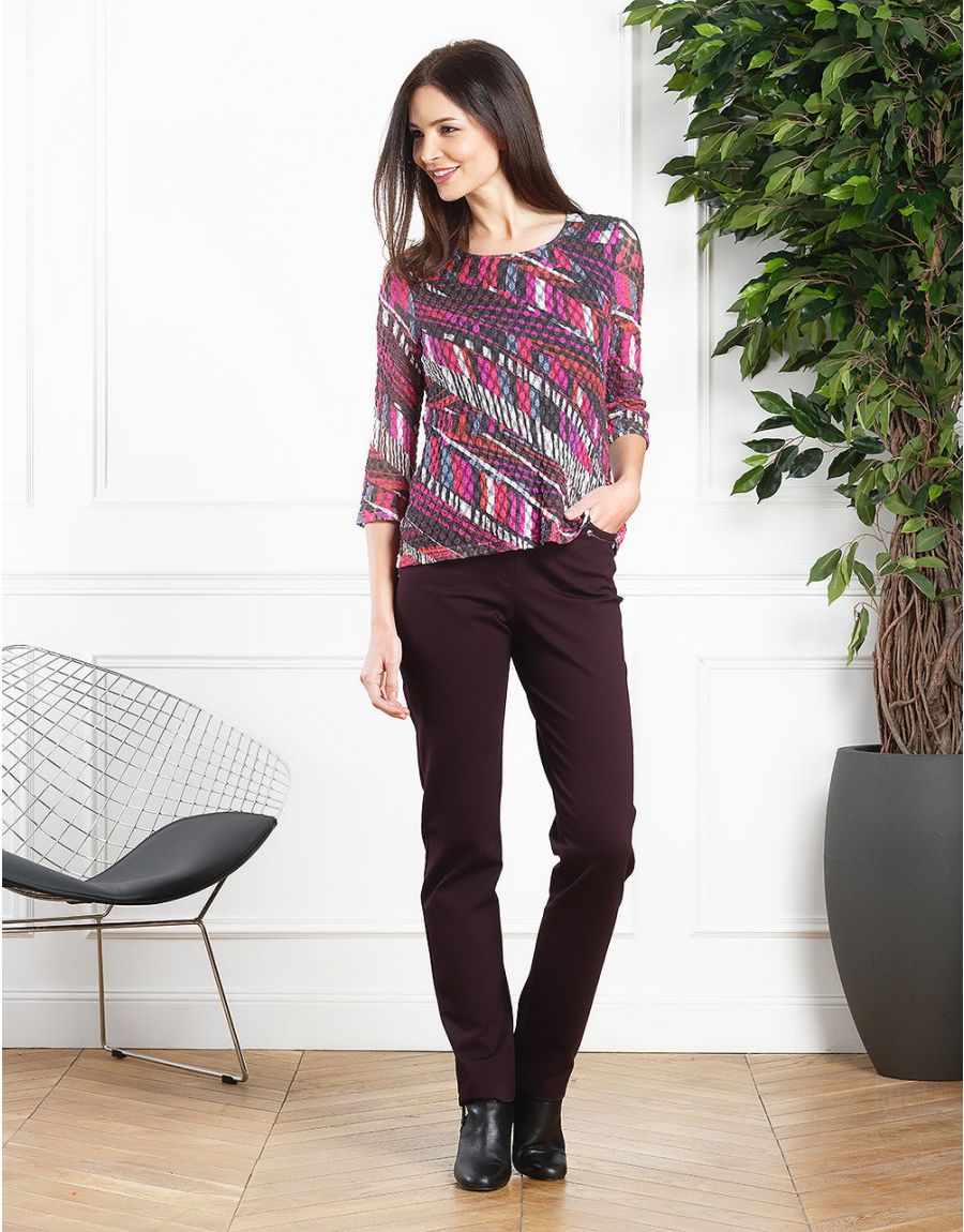 T-shirt résille fuchsia