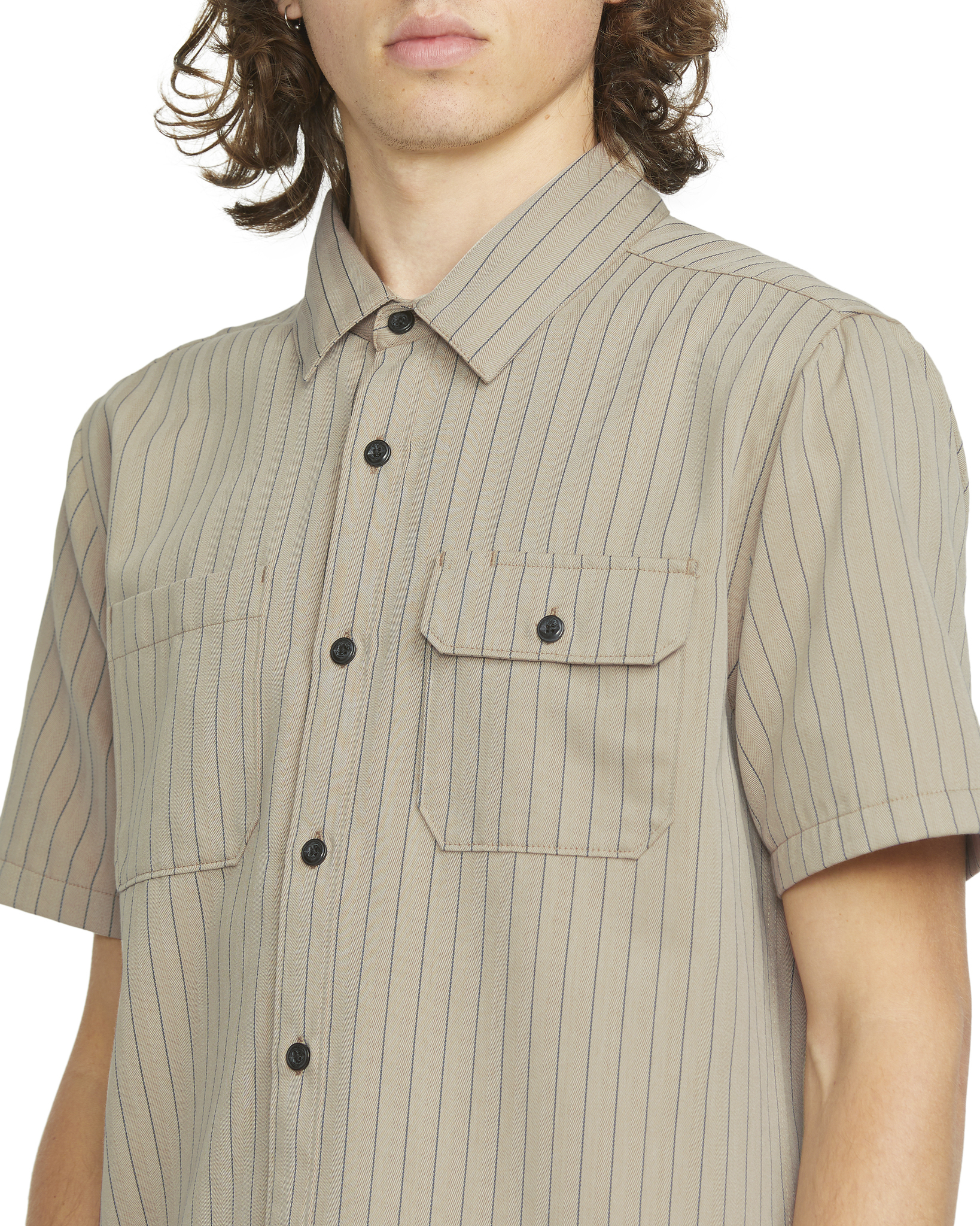 Volcom Trade Stone SS Shirt Light Khaki