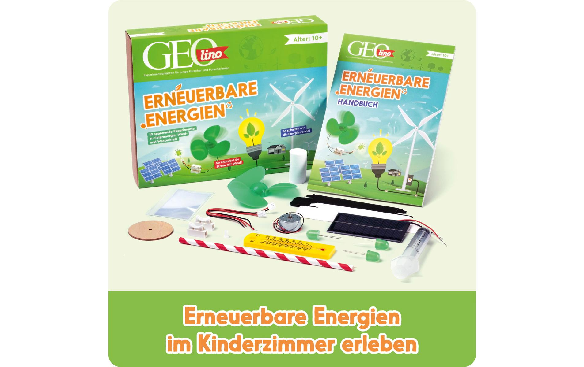 Experimentierkasten GEOLINO Erneuerbare Energien - DeutschInspirierende Bauprojekte mit Elektronik für drinnen und draussen