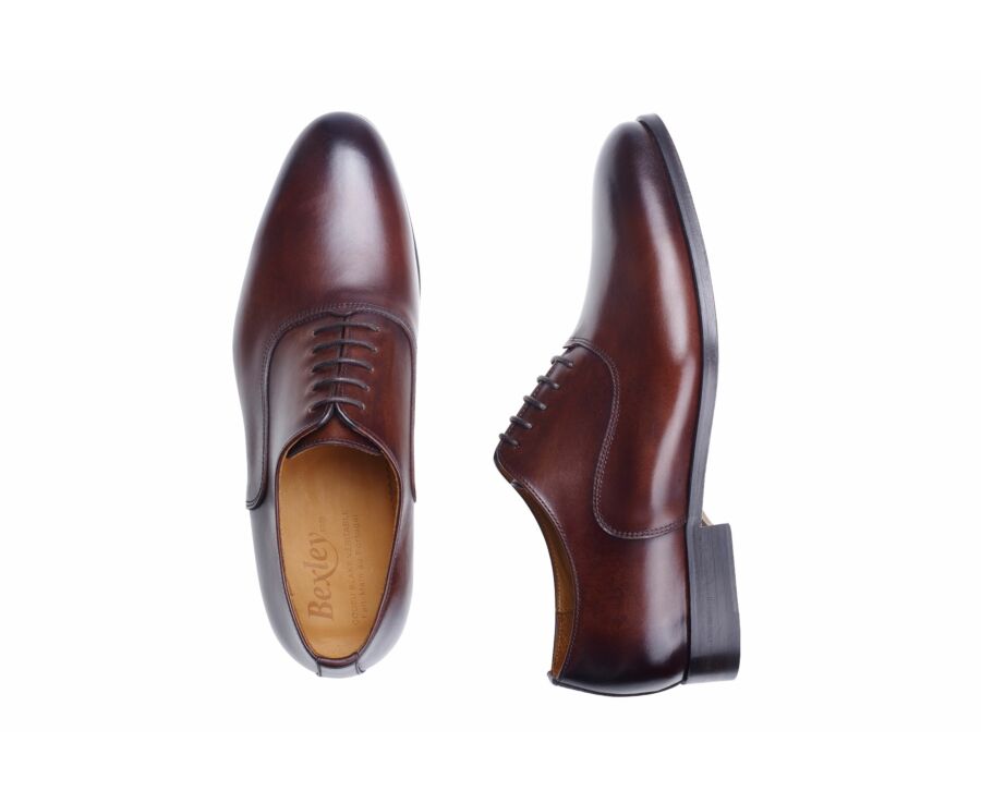 Richelieu homme Chocolat Patiné semelle cuir - WAYFORD
