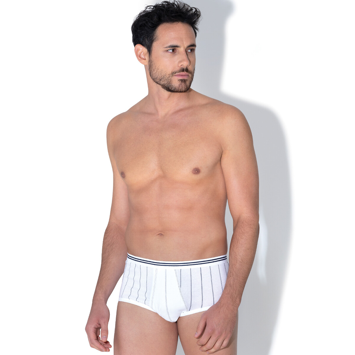 EMINENCE<br>Vestido aberto listrado, cintura alta